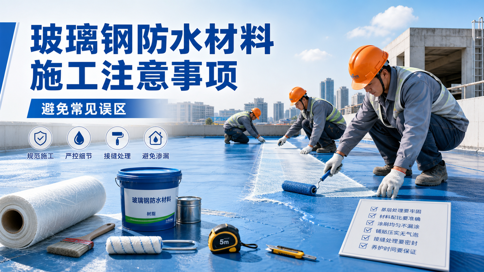 玻璃钢防水材料施工注意事项，避免常见误区 林芝 版